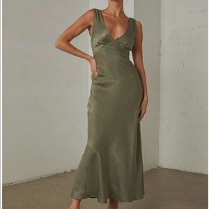 Pepper Mayo Loren Midi Dress - Khaki